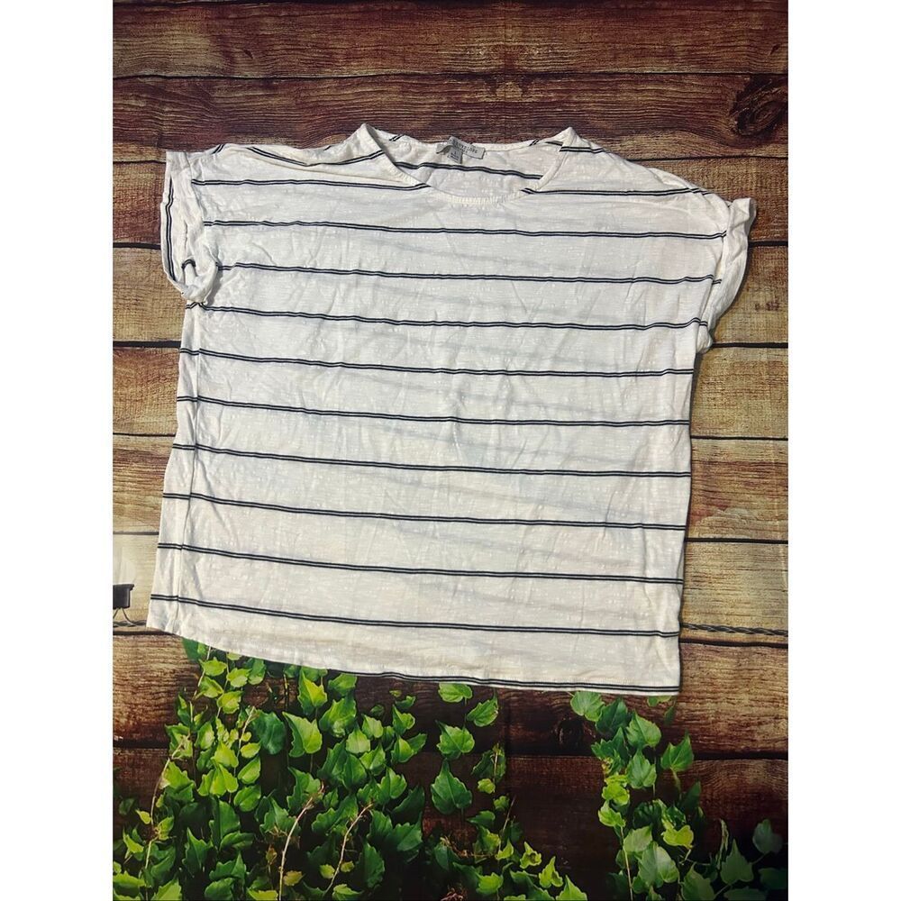 Green Envelope Top Size L Black White Stripes